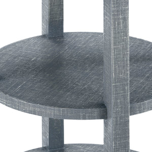 1-Drawer Round Side Table in Gray | Claudette Collection | Villa & House