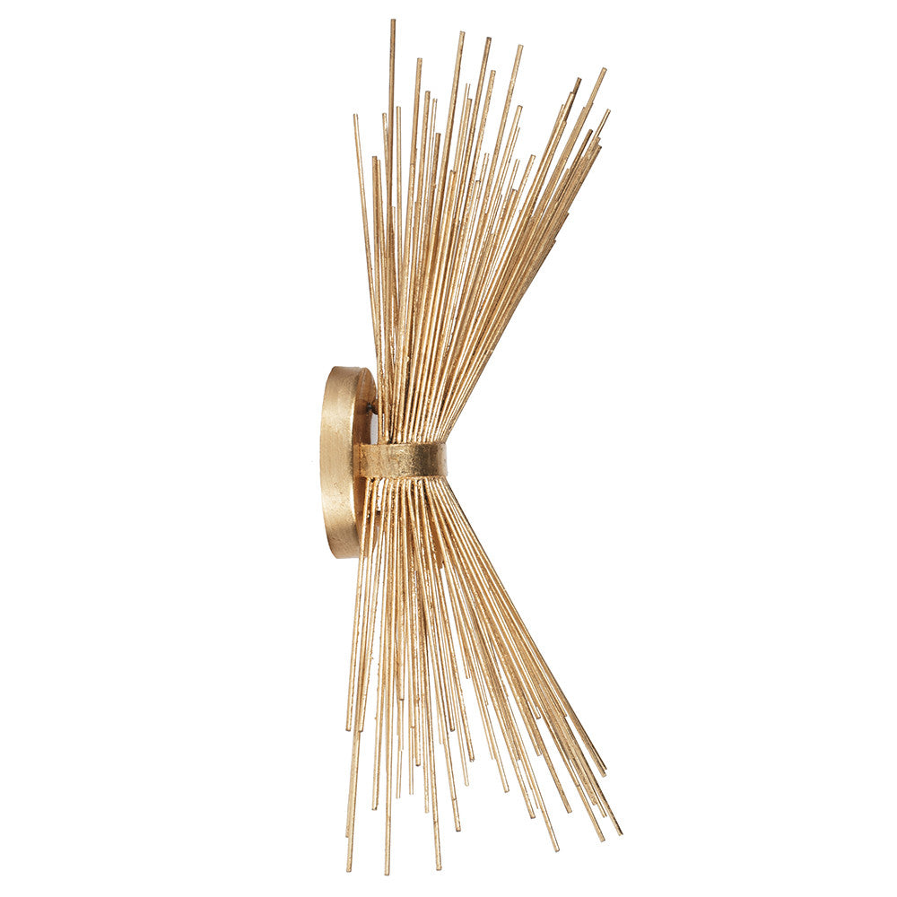 Worlds Away Cornell Metal Sconce – Gold Leaf