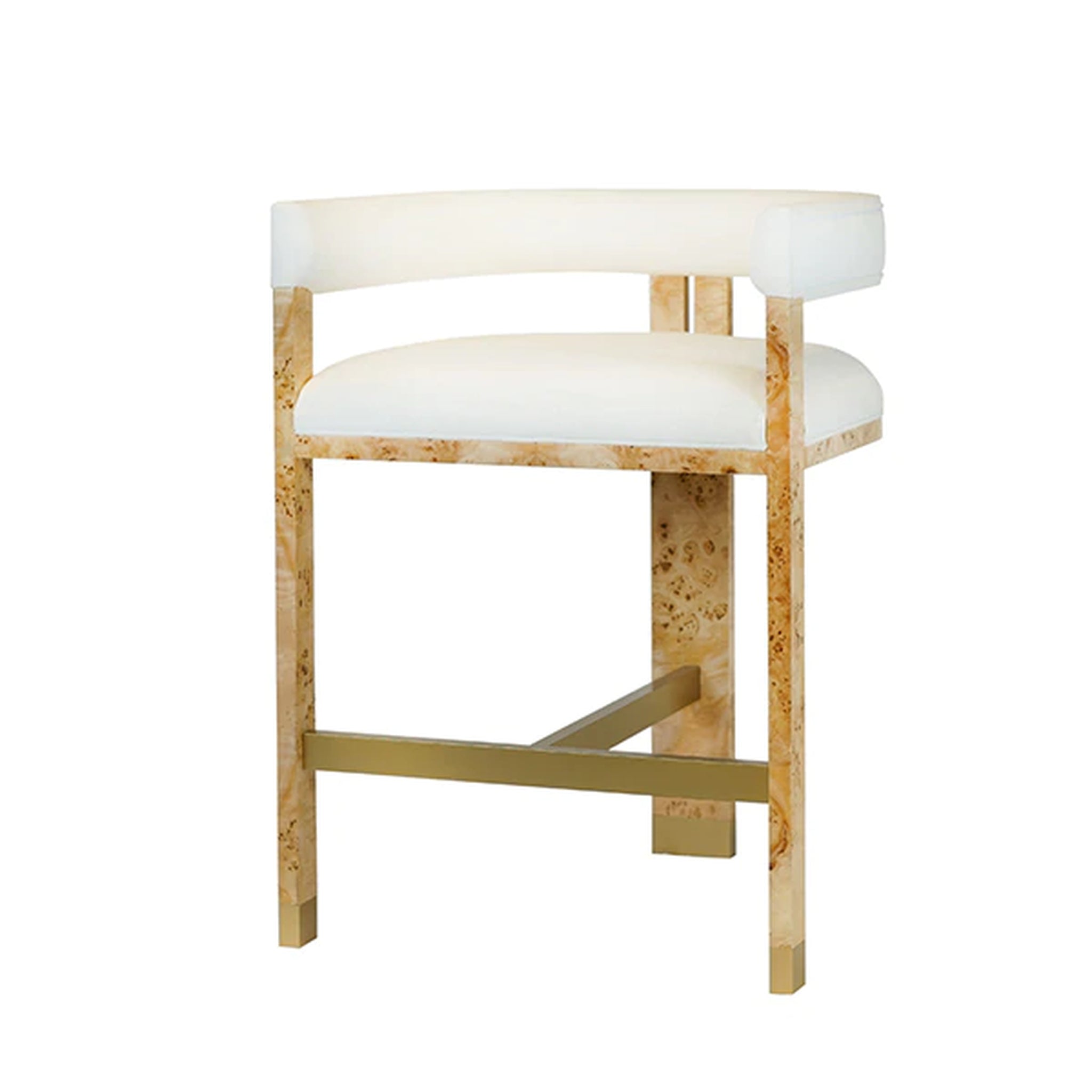 Worlds Away Cruise Counter Stool - Burlwood