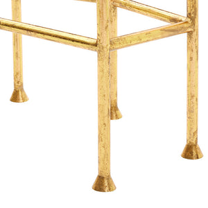 Glam Gold Leafed Side Table with Acrylic Top | Cristal Collection | Villa & House