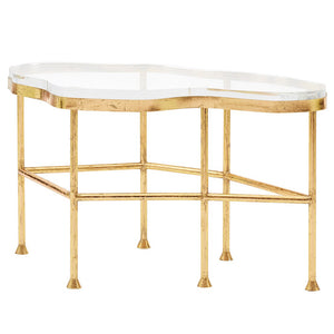 Glam Gold Leafed Coffee Table with Acrylic Top | Cristal Collection | Villa & House