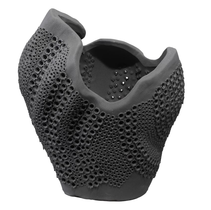 Eclipse Vase -  Matte Black Porcelain