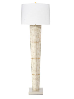 Spectacle Floor Lamp - Horn Lacquer w/ Gold Leaf Accents