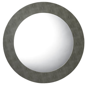 Chester Round Mirror, Grey