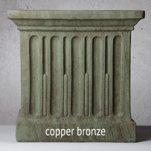 Cast Stone Tapered Square Planter - Aged Limestone (Additional Patinas Available)