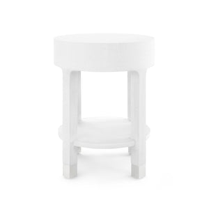1-Drawer Round Side Table in White | Dakota Collection | Villa & House