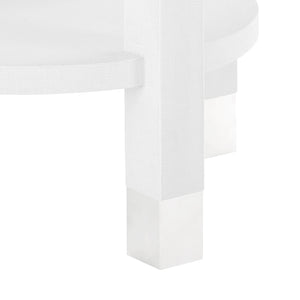 1-Drawer Round Side Table in White | Dakota Collection | Villa & House