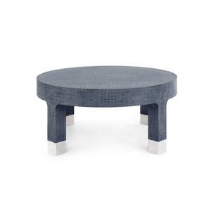 Round Coffee Table in Washed Blue Steel | Dakota Collection | Villa & House