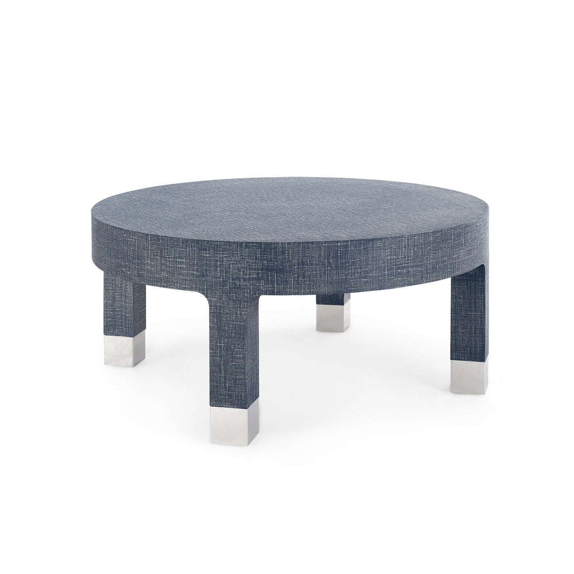 Round Coffee Table in Washed Blue Steel | Dakota Collection | Villa & House