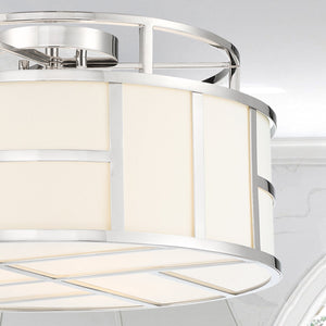 Libby Langdon For Crystorama Danielson 3 Light Polished Nickel Ceiling Mount
