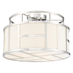 Libby Langdon For Crystorama Danielson 3 Light Polished Nickel Ceiling Mount