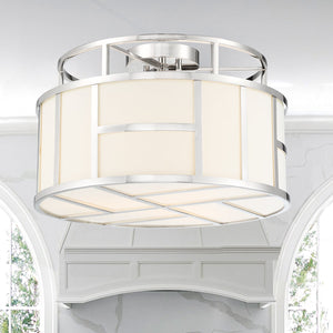 Libby Langdon For Crystorama Danielson 3 Light Polished Nickel Ceiling Mount