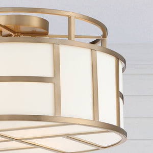 Libby Langdon For Crystorama Danielson 3 Light Vibrant Gold Ceiling Mount