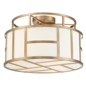 Libby Langdon For Crystorama Danielson 3 Light Vibrant Gold Ceiling Mount