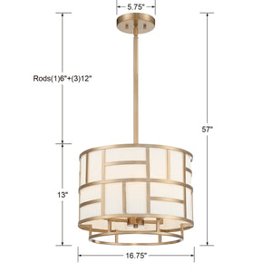 Libby Langdon For Crystorama Danielson 4 Light Vibrant Gold Chandelier
