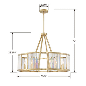 Darcy 8 Light Distressed Twilight Chandelier