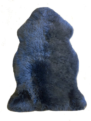 Luxe Dark Navy Blue Premium Sheepskin Rug