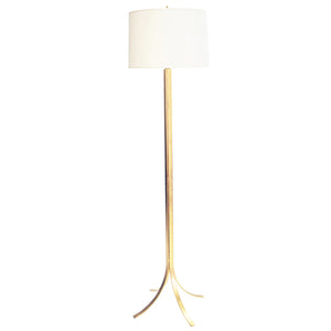 Worlds Away Dempsey Floor Lamp – Gold Leaf