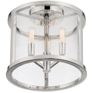 Libby Langdon for Crystorama Devon 3 Light Polished Nickel Ceiling Mount
