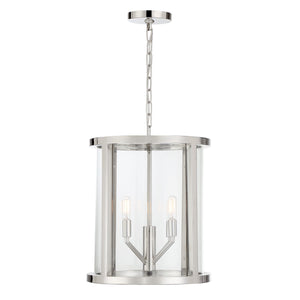 Libby Langdon for Crystorama Devon 4 Light Polished Nickel Lantern