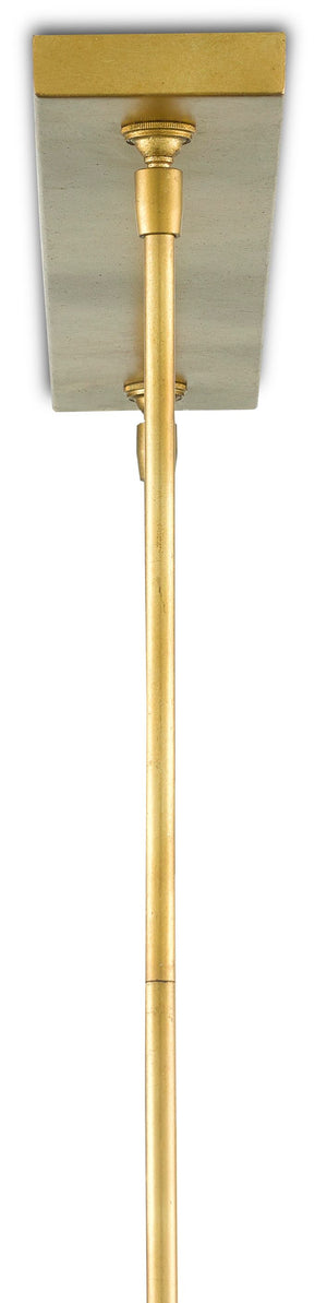 Tenby Oval Chandelier - Contemporary Gold Leaf/Abaca Rope