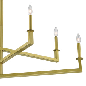 Dante 6 Light Aged Brass Chandelier
