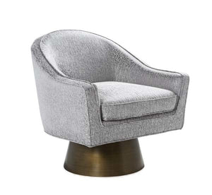 Worlds Away Dominic Swivel Chair With Bronze Base