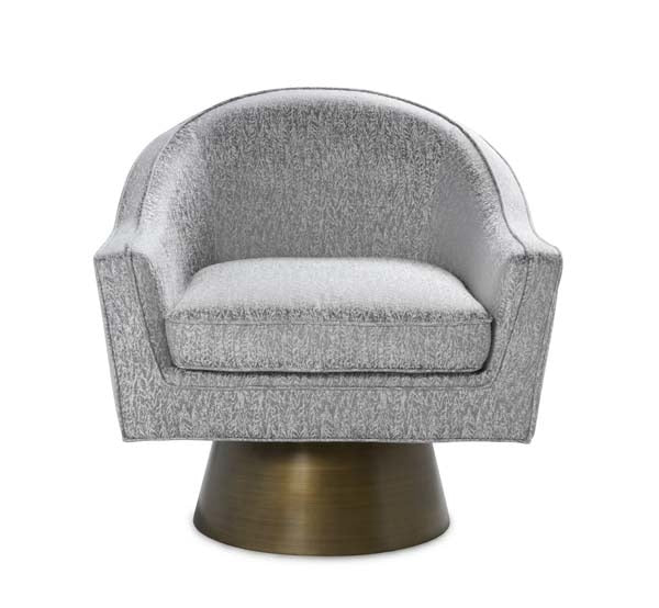 Worlds Away Dominic Swivel Chair With Bronze Base