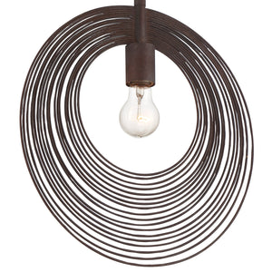Doral 1 Light Forged Bronze Pendant