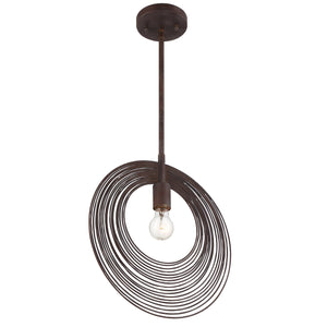 Doral 1 Light Forged Bronze Pendant