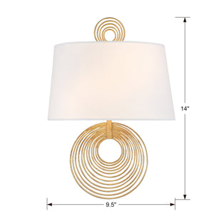 Doral 2 Light Renaissance Gold Wall Mount