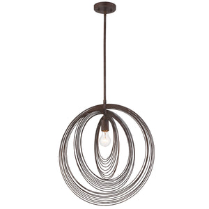 Doral 1 Light Forged Bronze Pendant