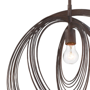 Doral 1 Light Forged Bronze Pendant