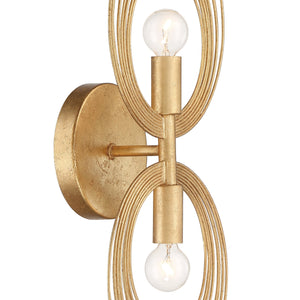 Doral 2 Light Renaissance Gold Wall Mount