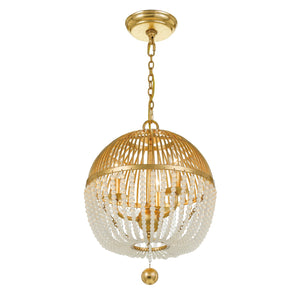 Duval 3 Light Antique Gold Chandelier