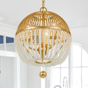 Duval 3 Light Antique Gold Chandelier