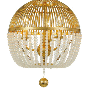 Duval 3 Light Antique Gold Chandelier