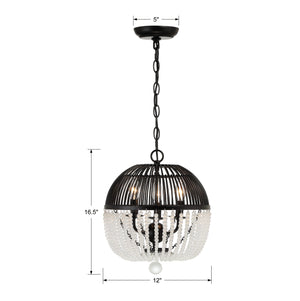 Duval 3 Light Antique Gold Chandelier