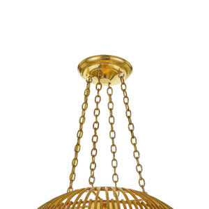 Duval 6 Light Antique Gold Pendant