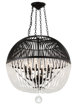 Duval 6 Light Antique Gold Pendant
