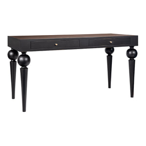 Darcie Two-Drawer Writing Desk with Tapered Legs