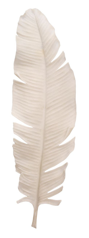 Feather Object, Large in Off White Resin