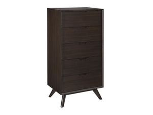 Vale Five Drawer Chest, Havana