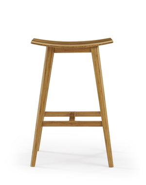 Tigris Counter Height Stool, Caramelized With Exotic Tiger Inlay, (Set of 2)