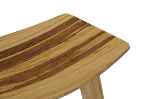 Tigris Counter Height Stool, Caramelized With Exotic Tiger Inlay, (Set of 2)