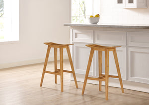 Tigris Counter Height Stool, Caramelized With Exotic Tiger Inlay, (Set of 2)