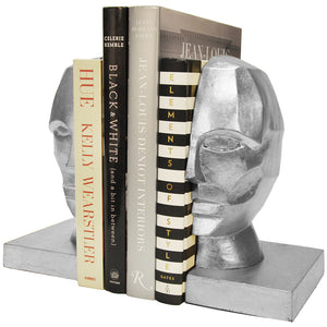 Worlds Away Edmund Bookends - Silver