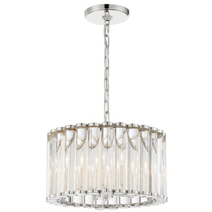 Libby Langdon for Crystorama Elliot 4 Light Polished Nickel Pendant