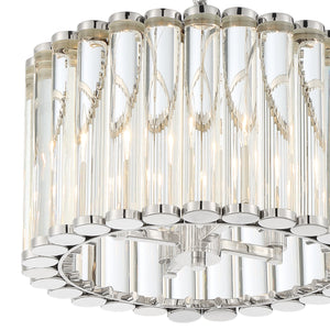 Libby Langdon for Crystorama Elliot 4 Light Polished Nickel Pendant