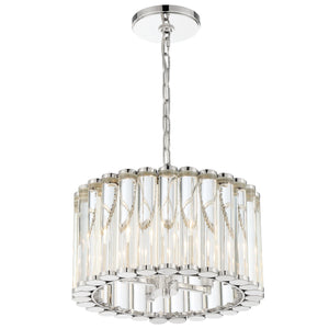 Libby Langdon for Crystorama Elliot 4 Light Polished Nickel Pendant